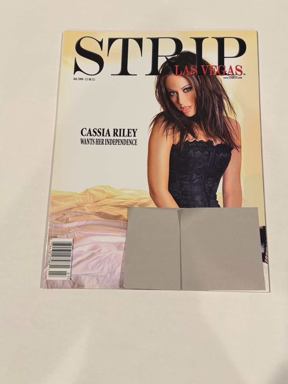 STRIP Las Vegas Magazine Featuring Cassia Riley - Black Bustier Cover